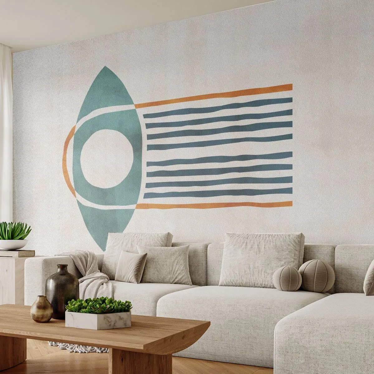 Photo Wallpaper Premium Canvas - Signs and Rituals - Boho, Eye, Minimalism - 250x175 cm