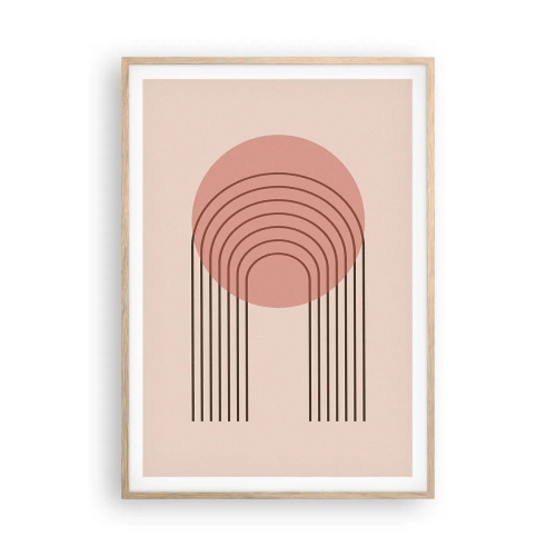 Poster in light oak frame - Irresistible Attraction - 70x100 cm