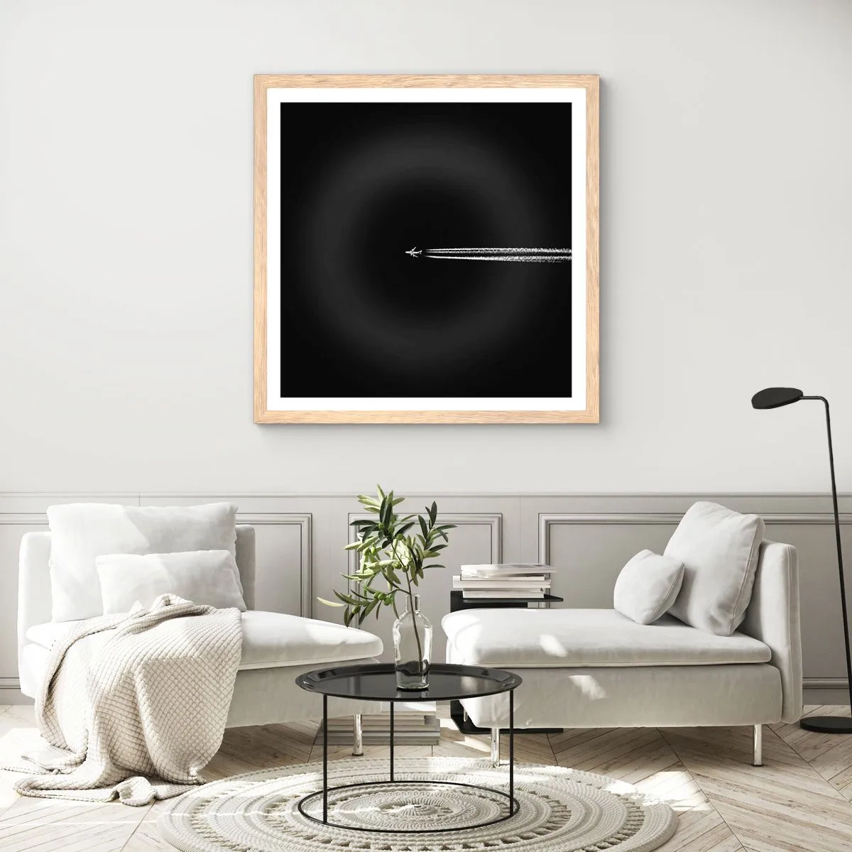 Poster in light oak frame - Into Another Dimension - 60x60 cm