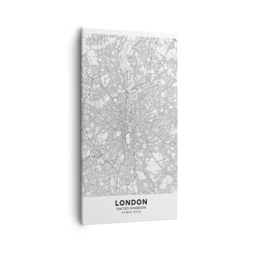 Canvas picture - Map of London Maze - 55x100 cm