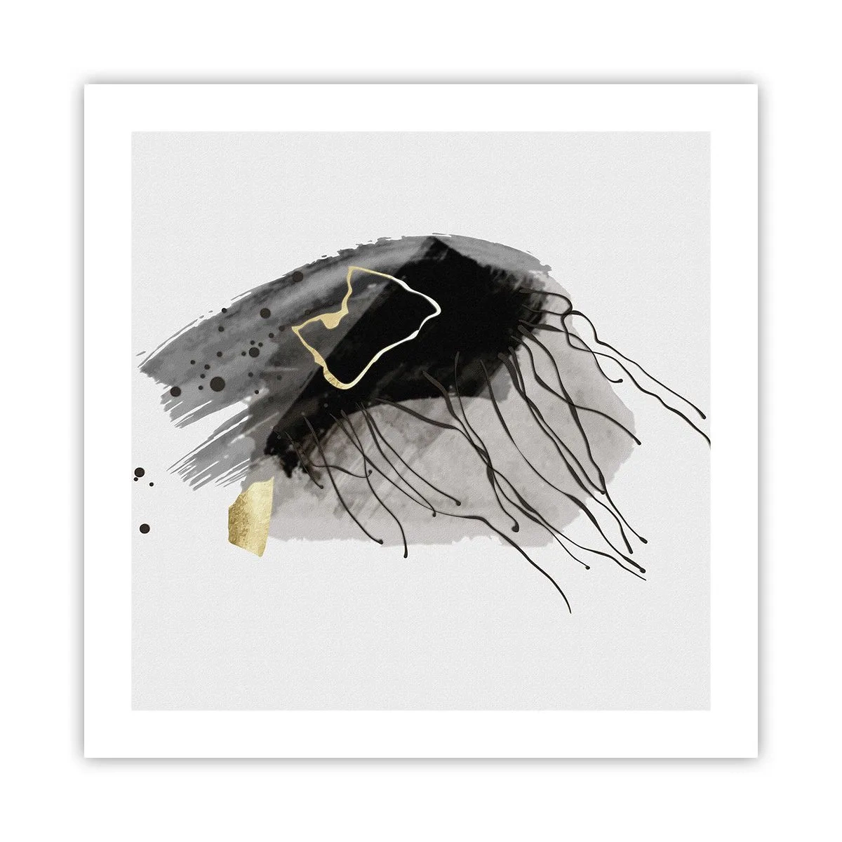 Poster - In Black and Gold - 50x50 cm