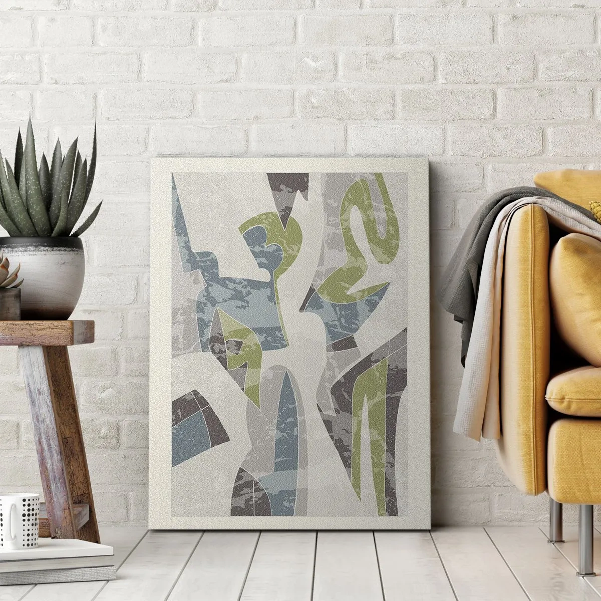 Canvas picture - Composition with Window Pane - 80x120 cm