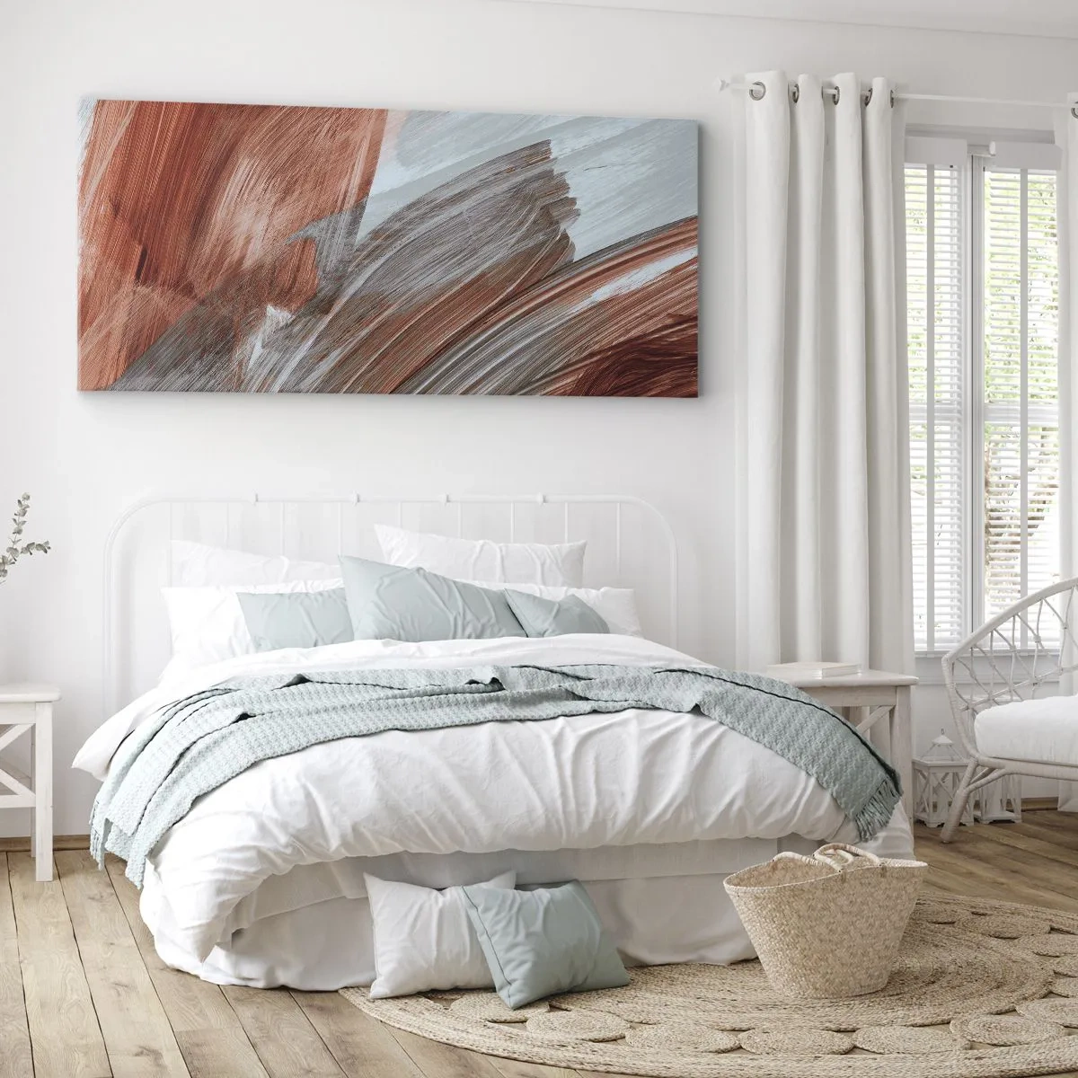 Canvas picture - Autumnal and Windy Abstract - 90x30 cm