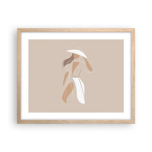 Poster in light oak frame - Fashion Is Fun - 50x40 cm