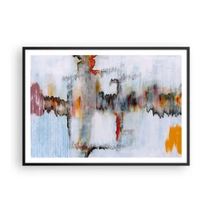 Poster in black frame - With a Stick on Water - 100x70 cm