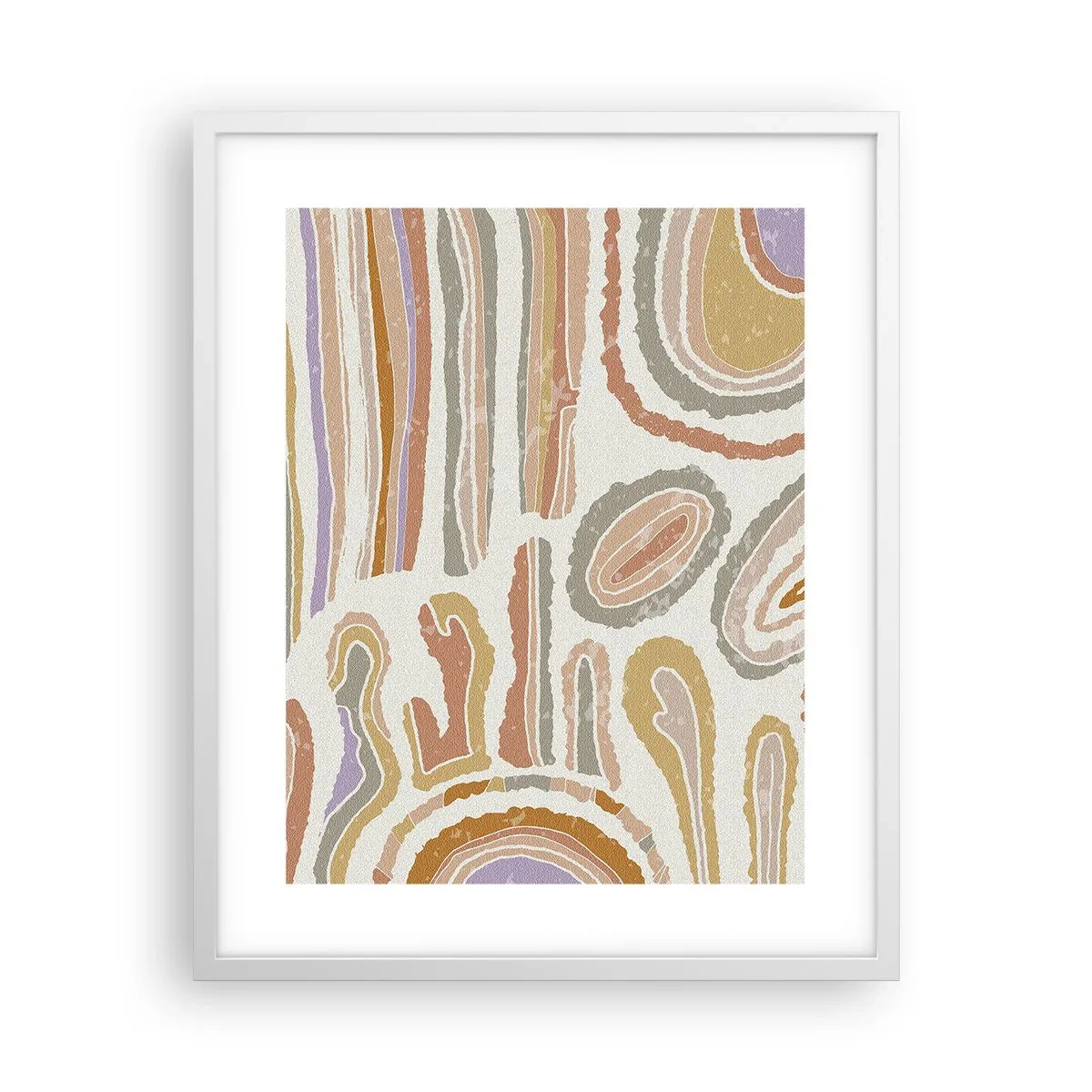 Poster in white frmae - Colourful Cross-Sections - 40x50 cm