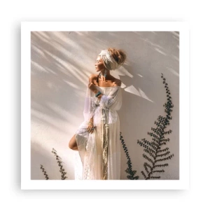 Poster - Sun and Girl - 60x60 cm