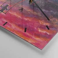 Clock face with lines