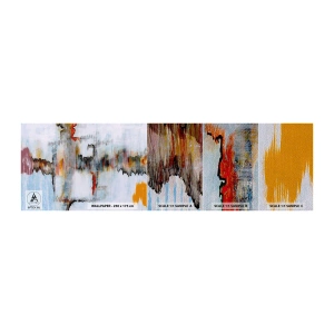 Photo Wallpaper Sample Premium Sand - With a Stick on Water - Abstraction, Piece, Modern Pattern - 100x30 cm