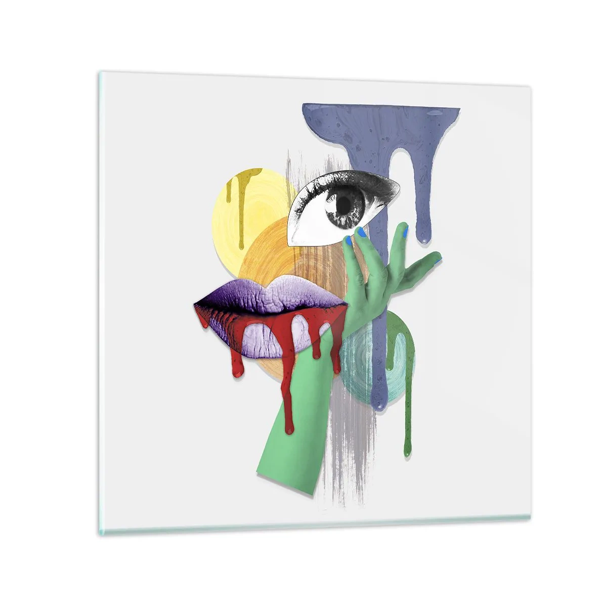 Glass picture - Deconstructed Portrait - 70x70 cm