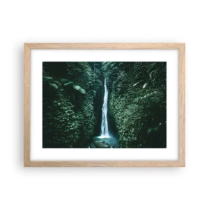 Poster in light oak frame - Tropical Spring - 40x30 cm