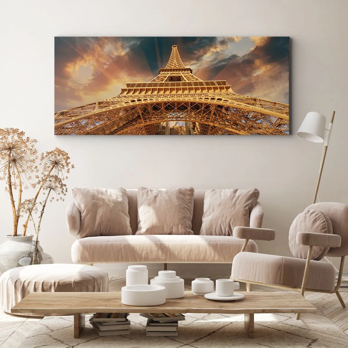 Canvas picture - Man Has Reached the Clouds - 140x50 cm