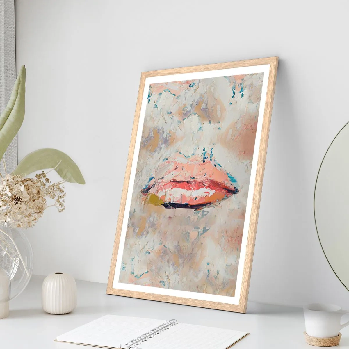 Poster in light oak frame - It Awakens the Senses - 30x40 cm