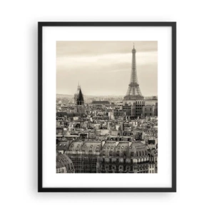 Poster in black frame - Over the Roofs of Paris - 40x50 cm