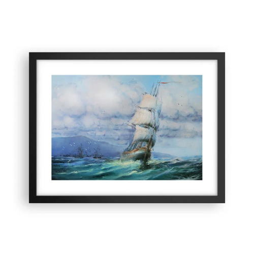 Poster in black frame - Happy Winds - 40x30 cm