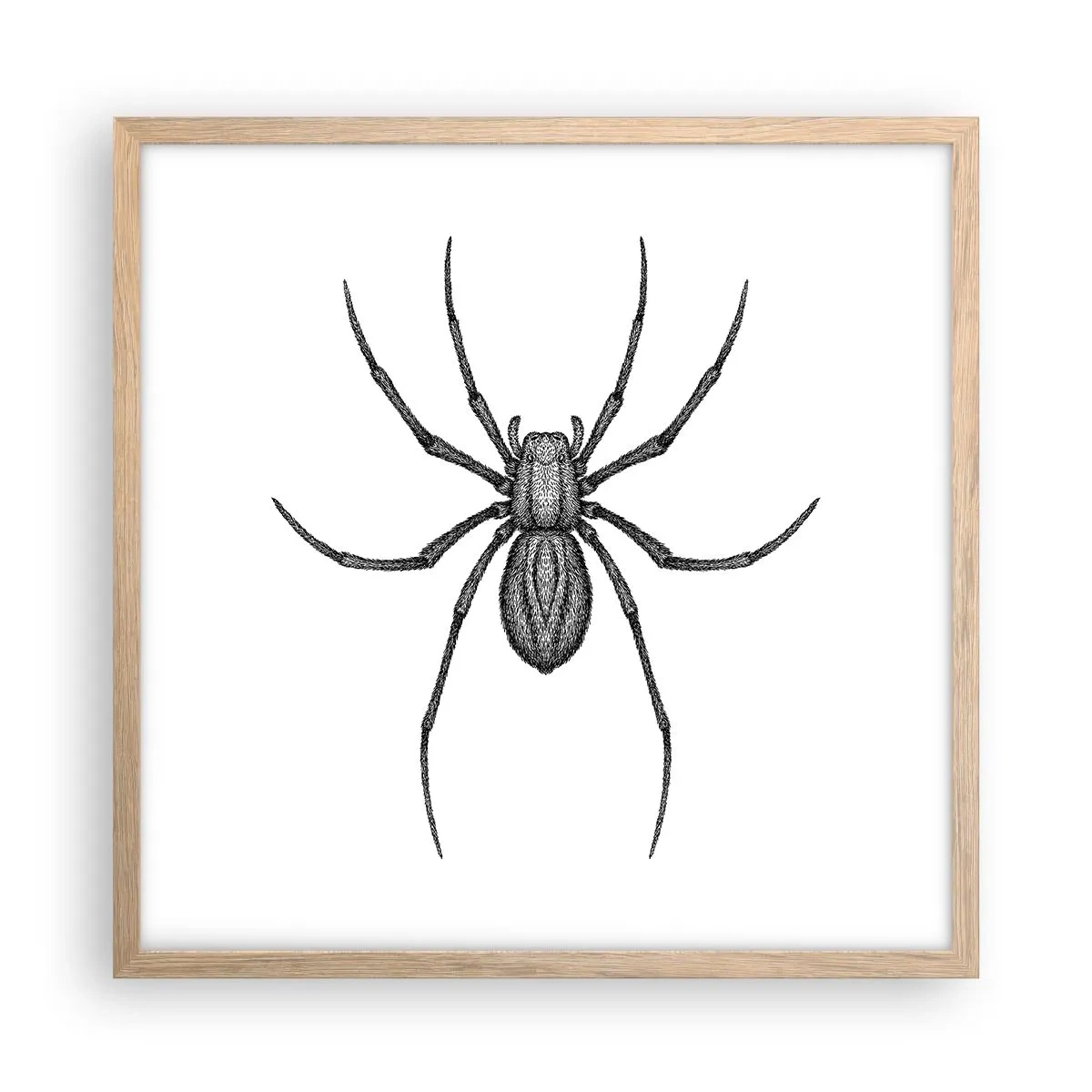 Poster in light oak frame - Disturbing Precision - 50x50 cm
