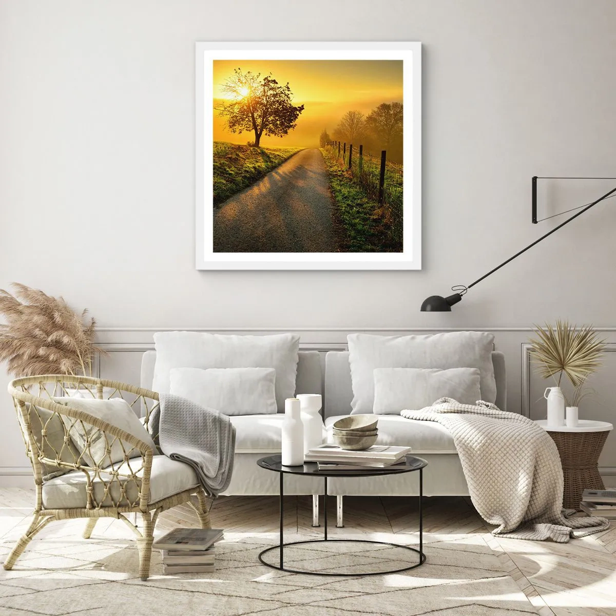 Poster in white frmae - Honey Afternoon - 60x60 cm