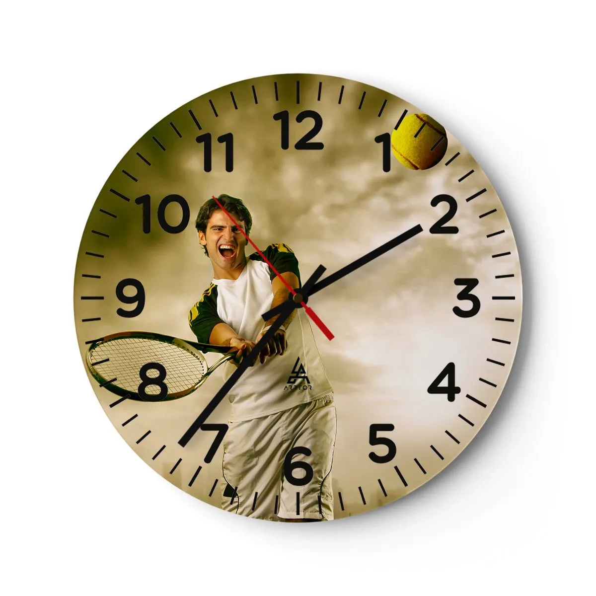 Wall clock - Clock on glass - Energy And Joy - 30x30 cm