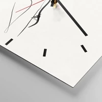 Clock face with lines