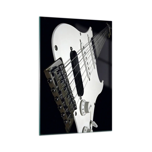 Glass picture - Sound Hidden in White - 70x100 cm