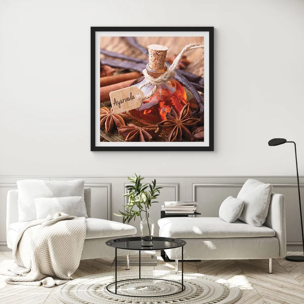 Poster in black frame - Unity of Body and Spirit - 60x60 cm