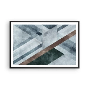 Poster in black frame - Refined Elegance of Geometry - 91x61 cm