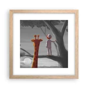 Poster in light oak frame - This Is Really Happening - 30x30 cm