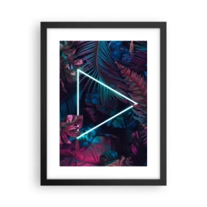 Poster in black frame - Disco Style Garden - 30x40 cm