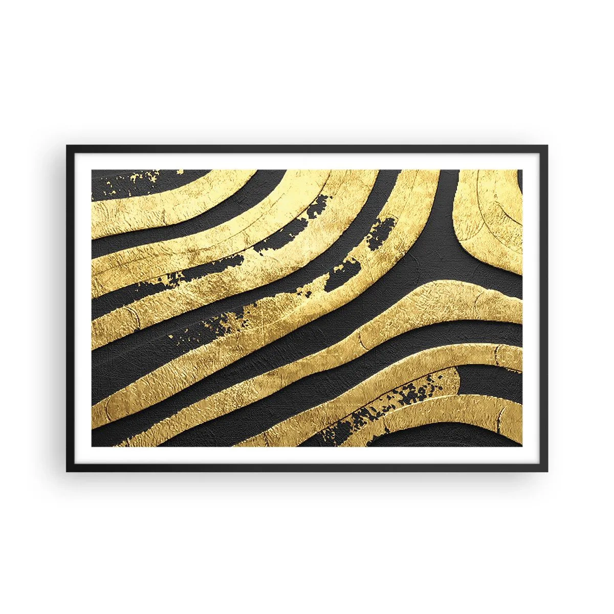 Poster in black frame - Everything Flows - 91x61 cm