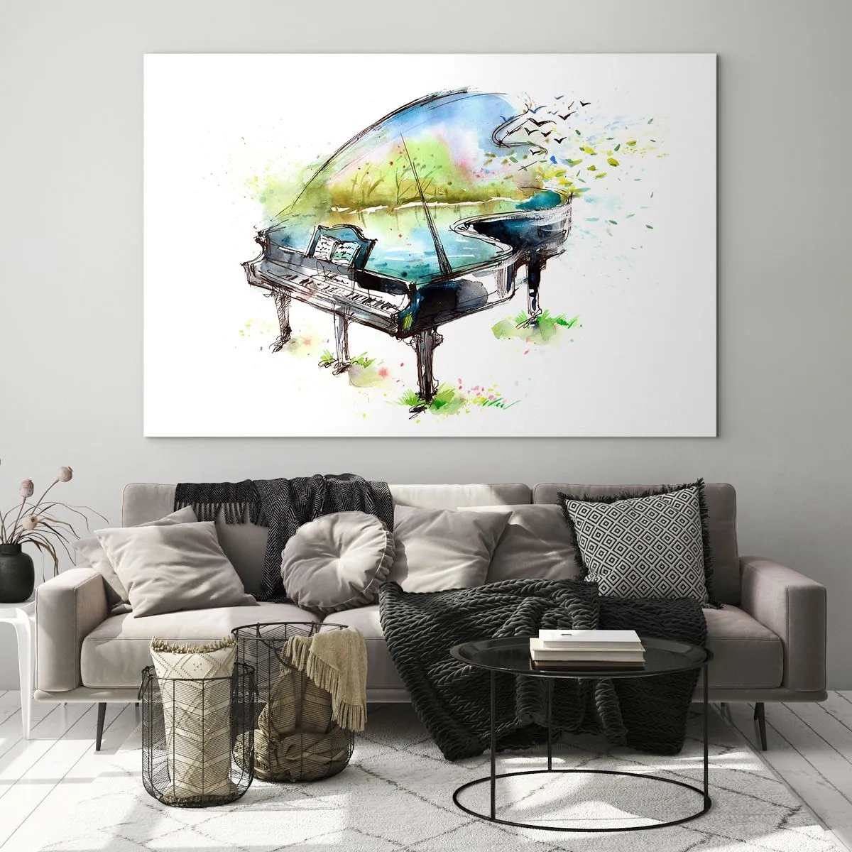 Glass picture - Enchanted in Music - 120x80 cm