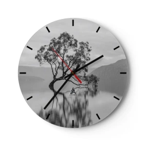 Wall clock - Clock on glass - There Is Such Country - 40x40 cm