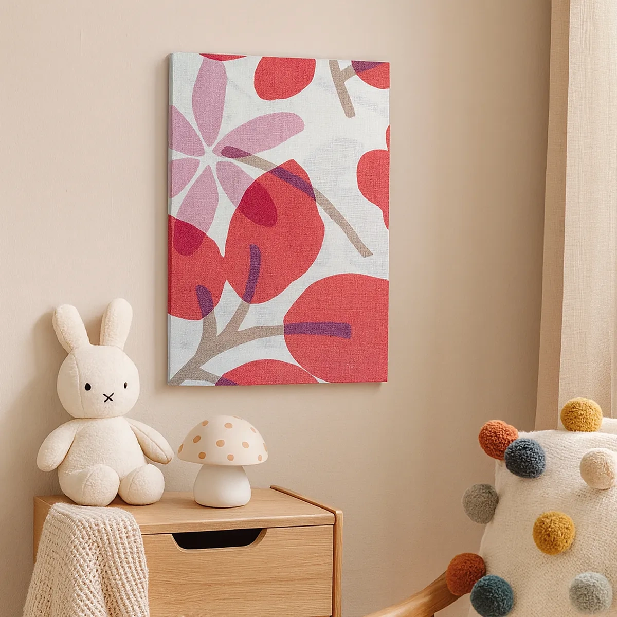 Canvas picture - Flower Composition in Pink - 50x70 cm