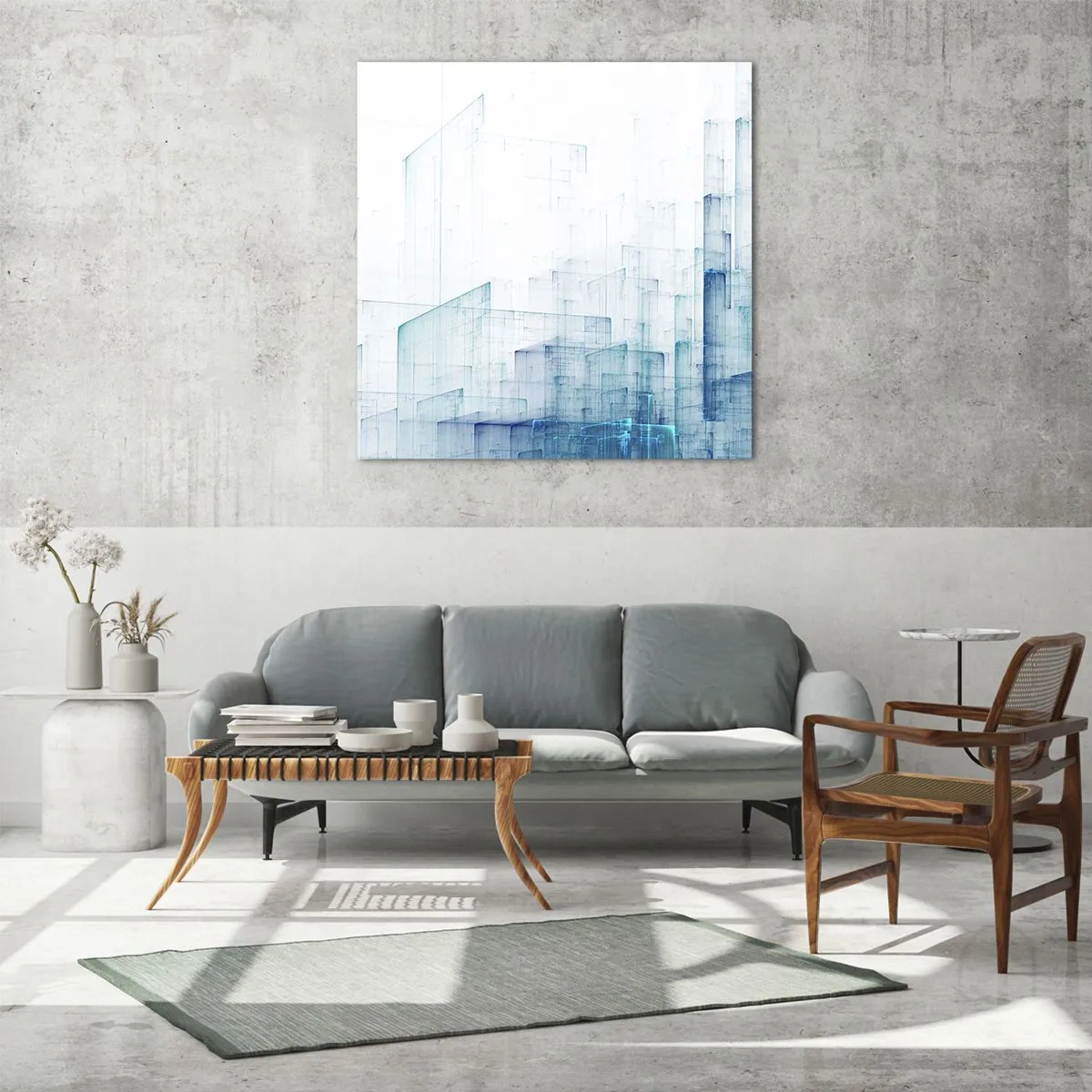 Glass picture - And There Was Space - 60x60 cm