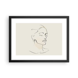 Poster in black frame - With a Decisive Line - 40x30 cm