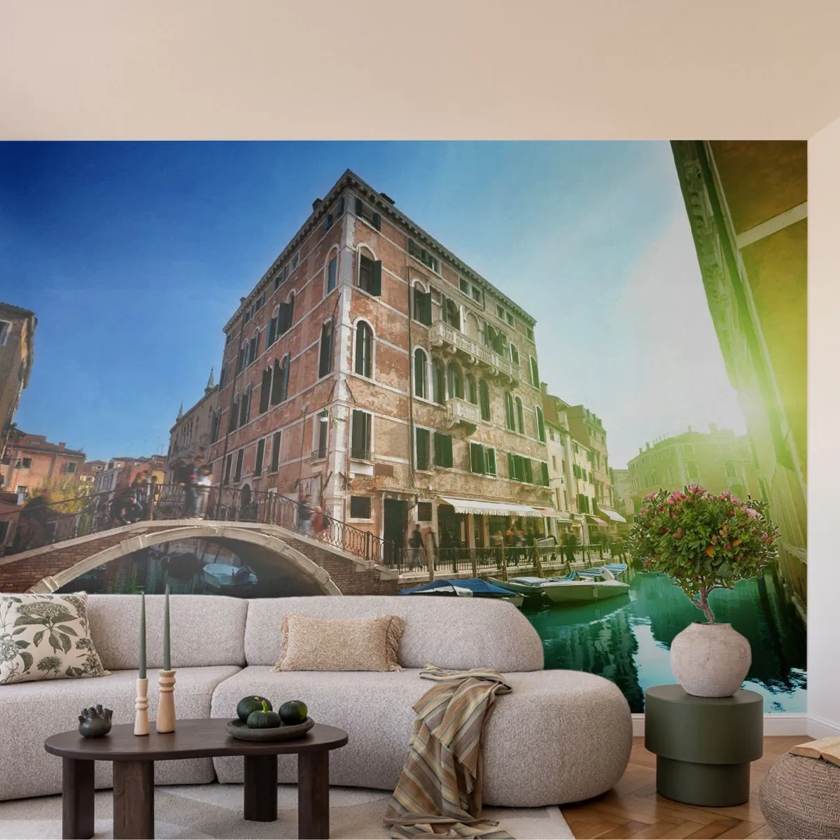 Self-Adhesive Photo Wallpaper Deluxe Sticker - Venice - Amore Mio - City, Venice, Gondolas - 250x175 cm