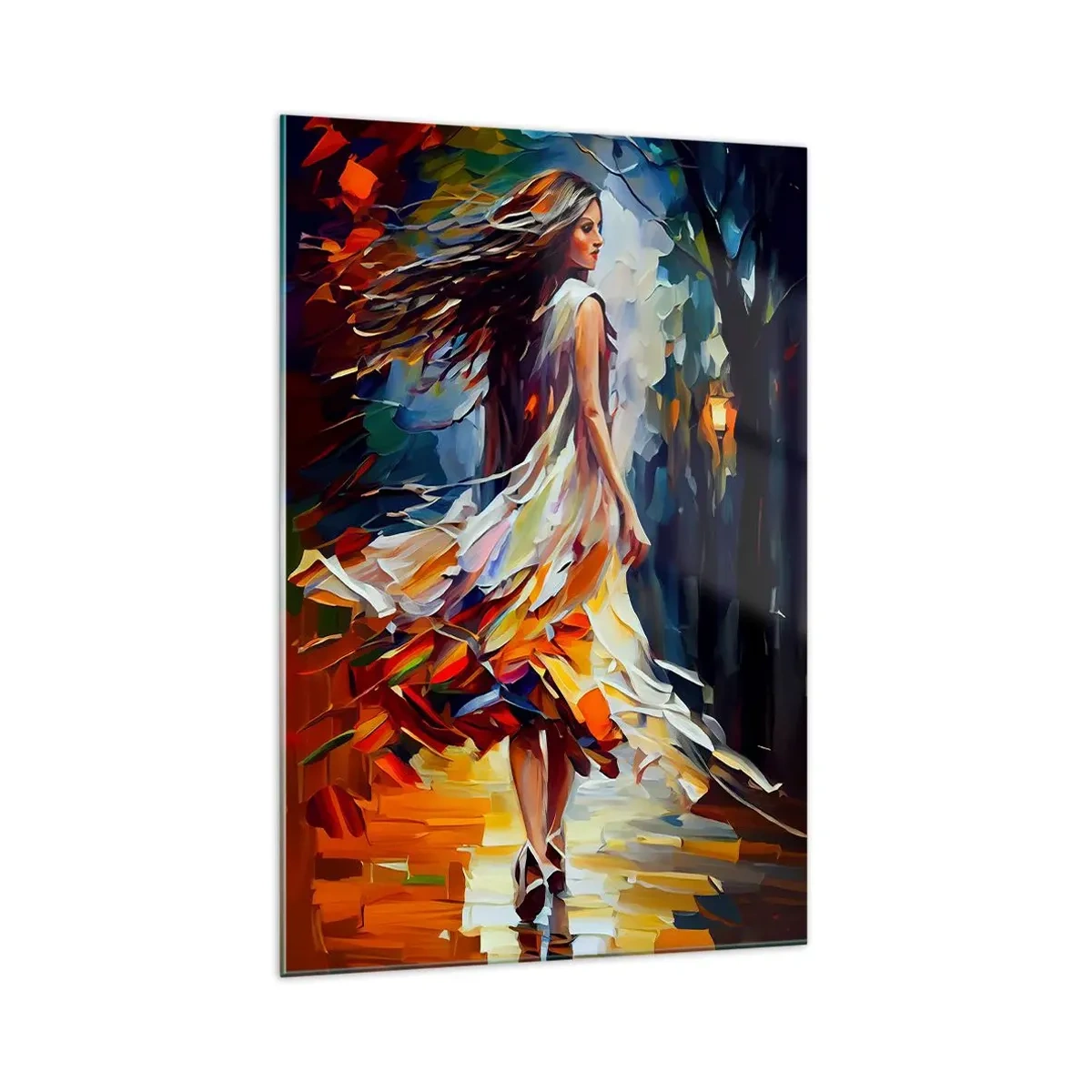 Glass picture - Autumn Girl - 70x100 cm