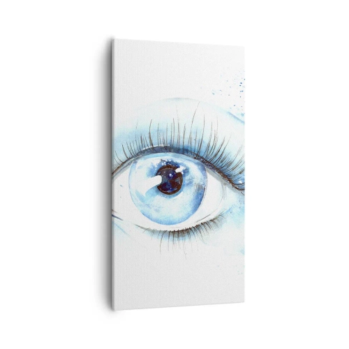 Canvas picture - Immerse in those Blue Eyes - 55x100 cm