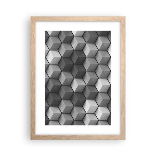Poster in light oak frame - Cubist Jigsaw - 30x40 cm