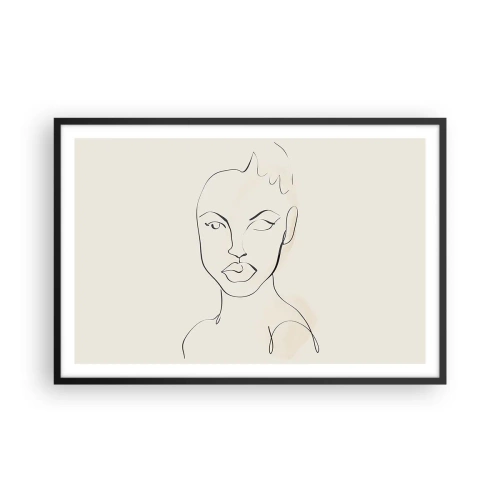 Poster in black frame - Outline of Sensuality - 91x61 cm