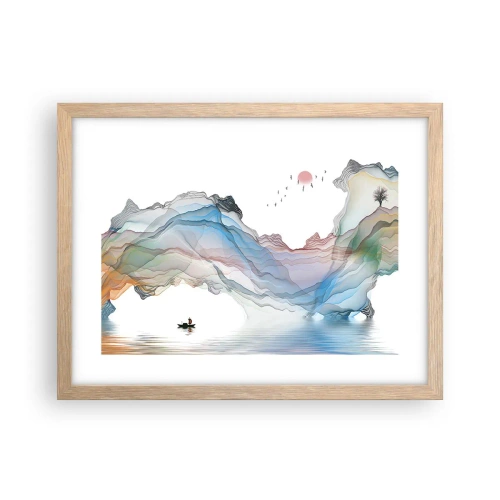 Poster in light oak frame - Towards Crystal Mountains - 40x30 cm