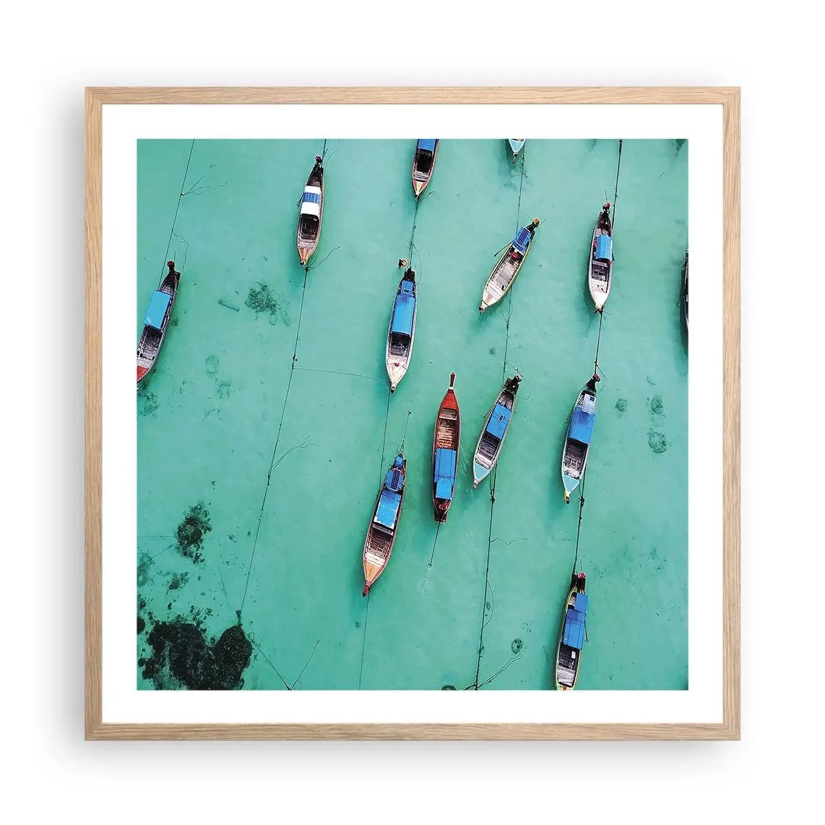 Poster in light oak frame - In Joyful Expectation - 60x60 cm