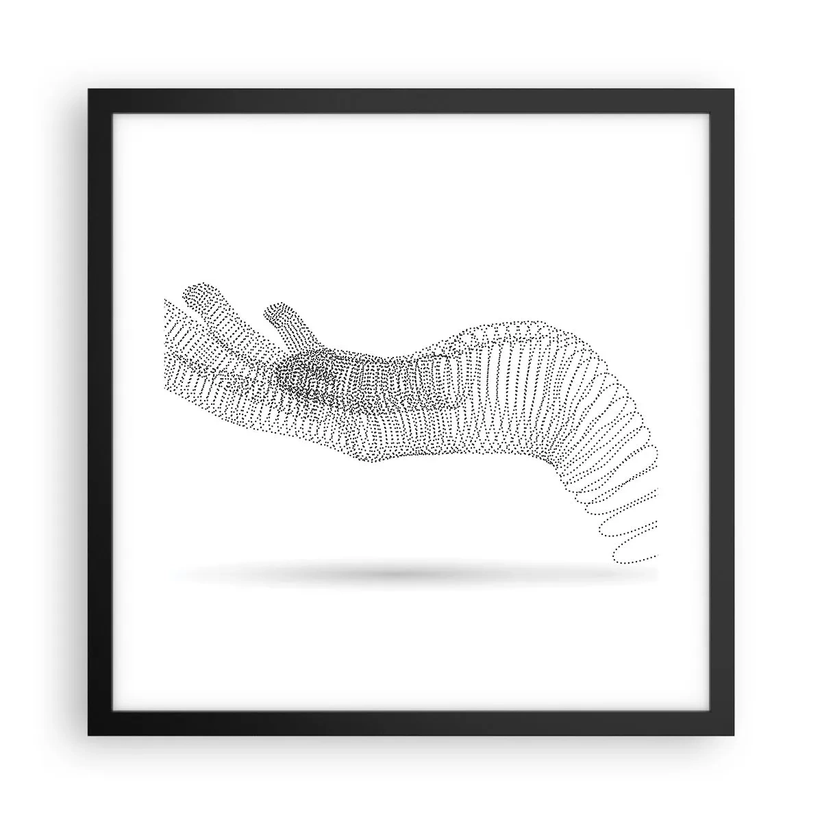 Poster in black frame - Springy Palm - 40x40 cm