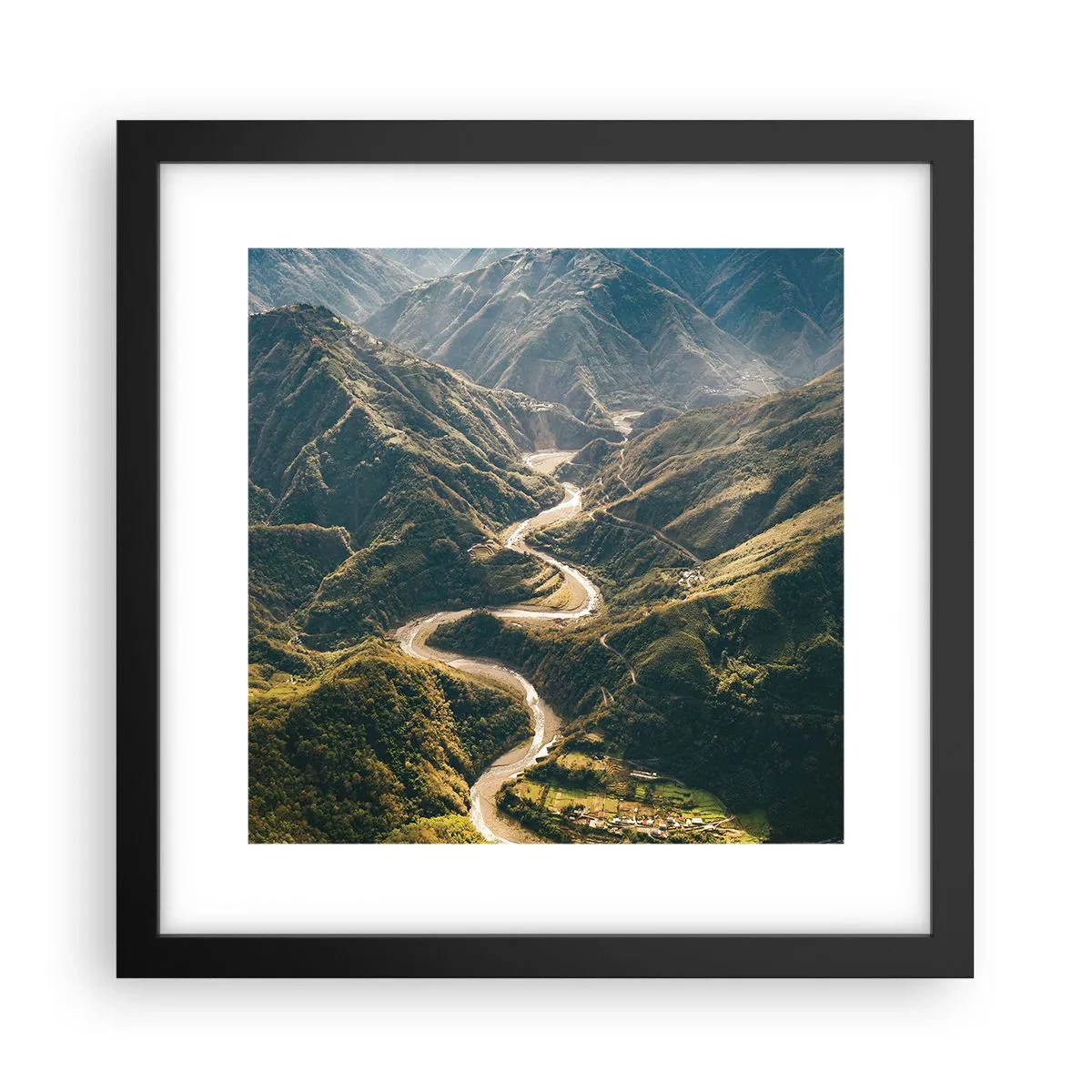Poster in black frame - Straight from the Heart of the Mountains - 30x30 cm