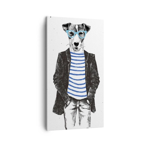 Canvas picture - Gentleman Dog - 45x80 cm