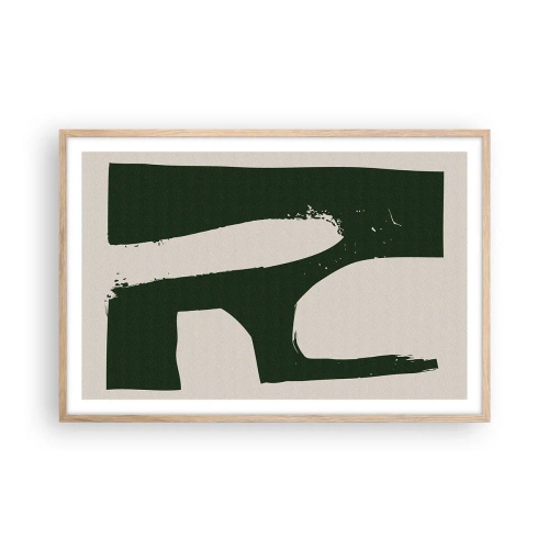 Poster in light oak frame - Whiteness of the Bay - 91x61 cm