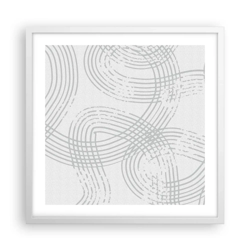 Poster in white frmae - No Straight Line - 50x50 cm