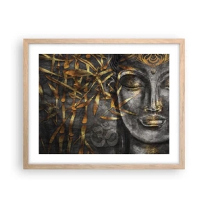 Poster in light oak frame - Feel the Peace - 50x40 cm