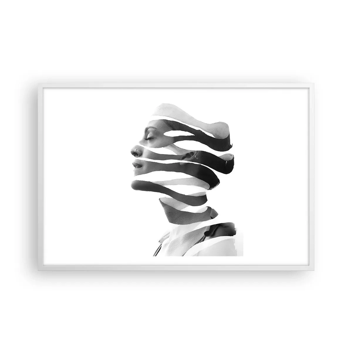 Poster in white frmae - Surrealistic Portrait - 91x61 cm