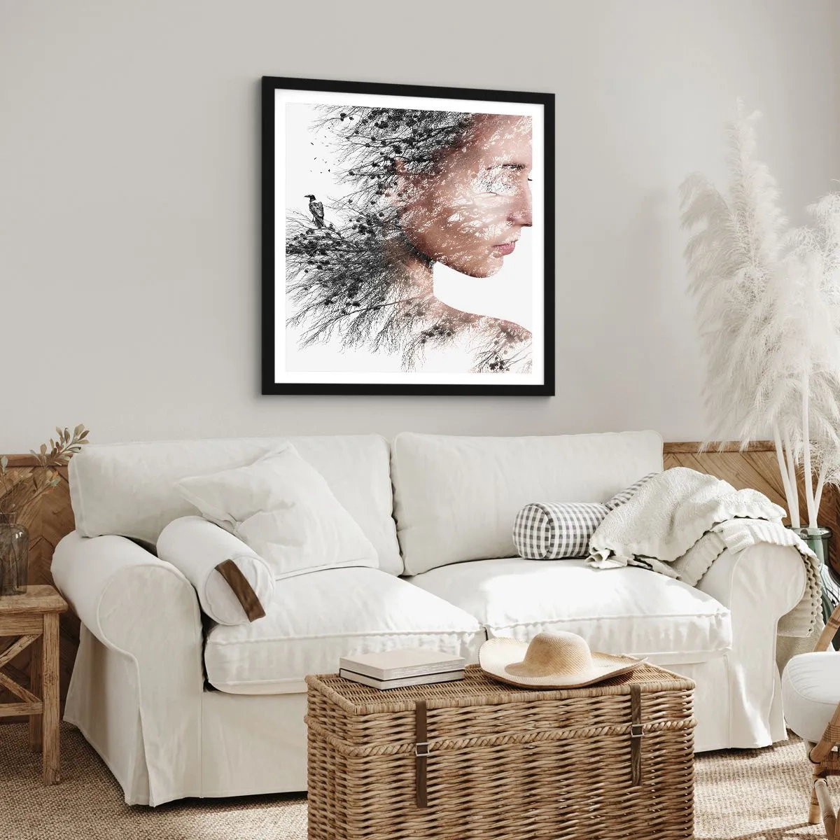 Poster in black frame - Spirit of a Forest - 30x30 cm