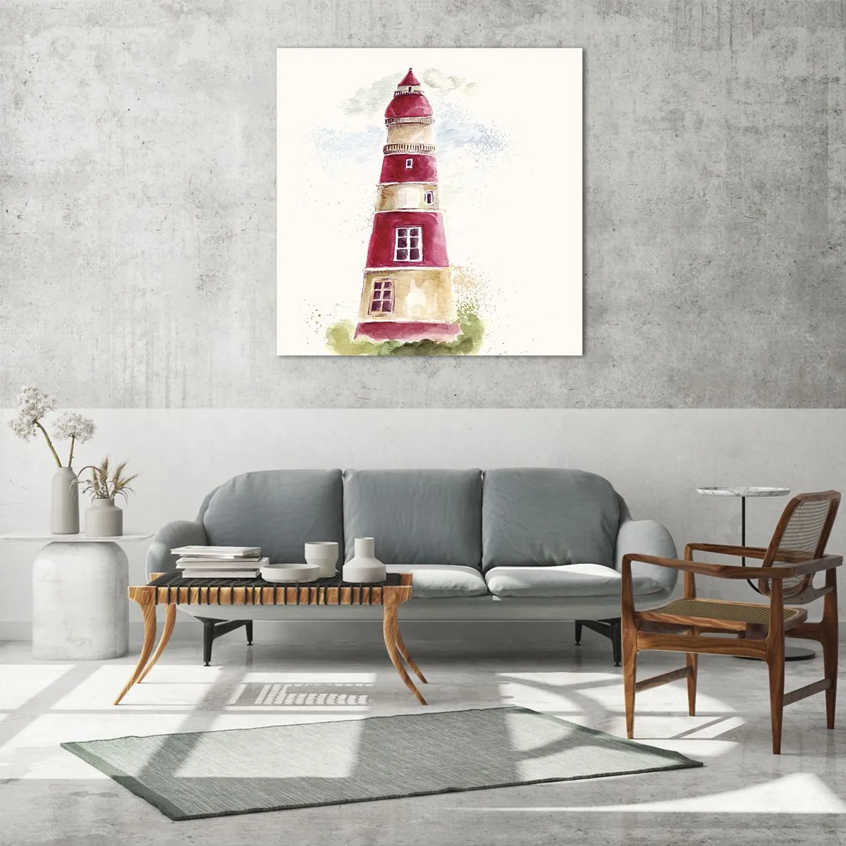 Glass picture - Around It the Weather Is Always Nice - 40x40 cm